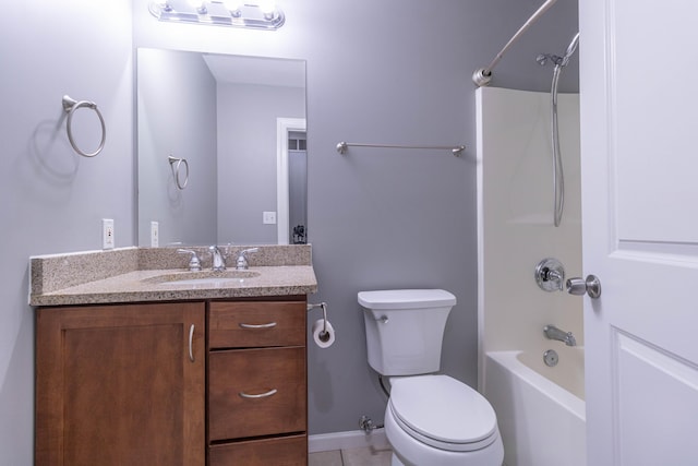 7700 N Ballew Rd, Hallsville, MO 65255 - bathroom with vanity, shower / bath combination, and tile patterned flooring