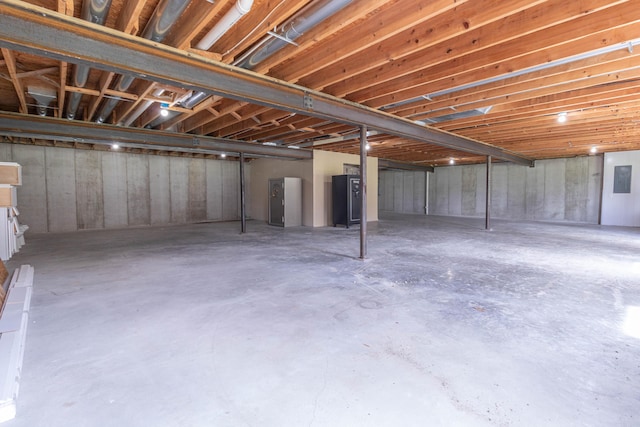 7700 N Ballew Rd, Hallsville, MO 65255 - unfinished below grade area with electric panel