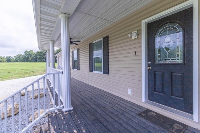 7700 N Ballew Rd, Hallsville, MO 65255 - view of exterior entry featuring a porch