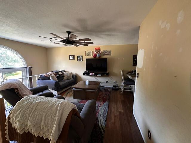 511 Turner Ave, Ashland, MO 65010 - living room featuring ceiling fan and wood finished floors