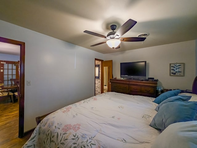 2222 Davis Ave, Tifton, GA 31794 - bedroom with wood finished floors and a ceiling fan