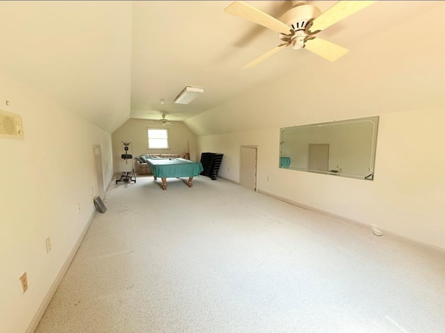 302 W 26th St, Tifton, GA 31794 - bonus room with vaulted ceiling, a ceiling fan, and carpet flooring