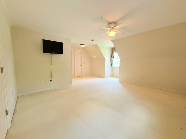 302 W 26th St, Tifton, GA 31794 - additional living space featuring a ceiling fan and vaulted ceiling