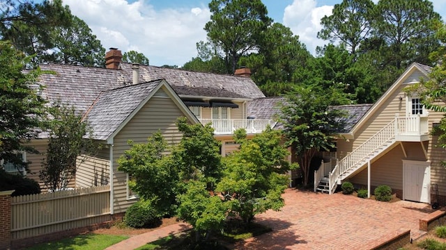 302 W 26th St, Tifton, GA 31794 - back of property with stairs and a chimney