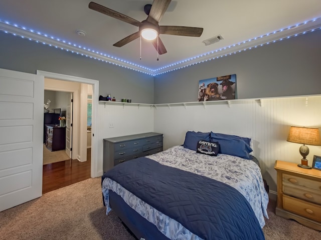 74 Surrey Cir, Tifton, GA 31793 - carpeted bedroom featuring ceiling fan