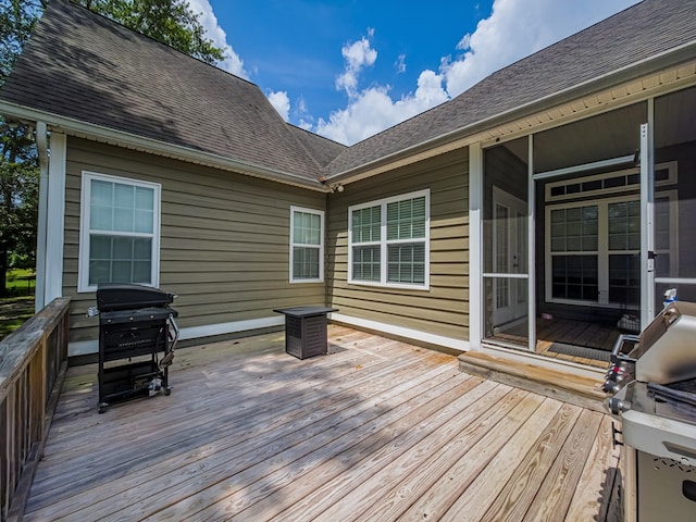 74 Surrey Cir, Tifton, GA 31793 - deck with area for grilling and a sunroom
