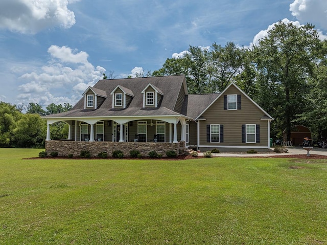 74 Surrey Cir, Tifton, GA 31793 - cape cod-style house with a porch and a front yard