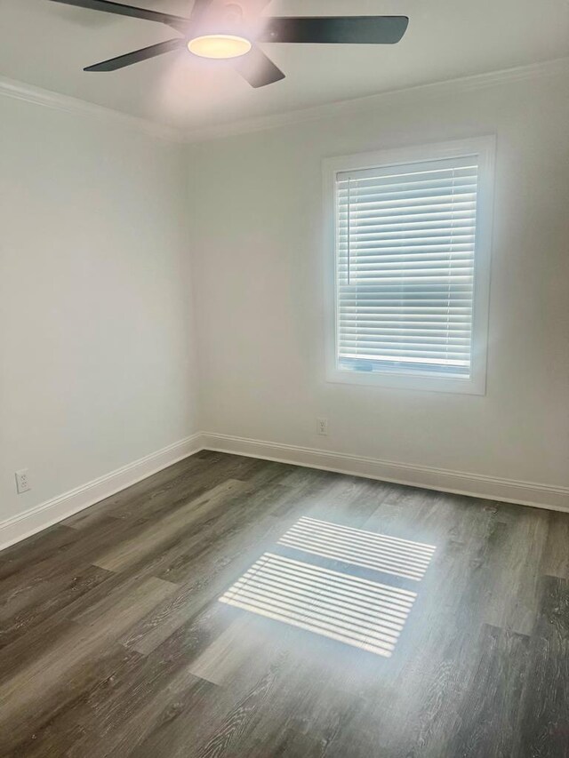 702 N Livingston St, Sylvester, GA 31791 - unfurnished room with ceiling fan, crown molding, and wood finished floors