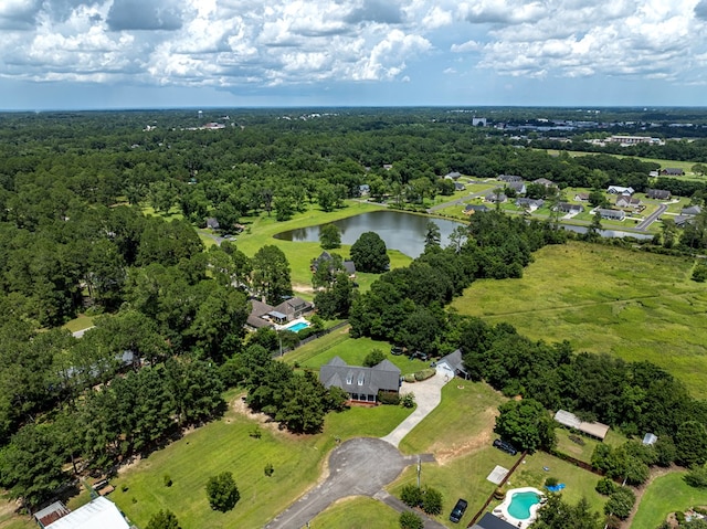 114 Creole Ct, Fitzgerald, GA 31750 - drone / aerial view of a large body of water and a heavily wooded area
