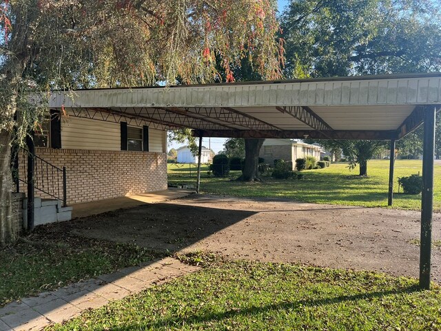 view of parking / parking lot