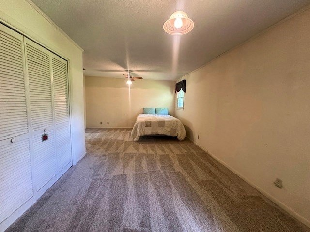 237 Dewey Mcglamry Rd, Fitzgerald, GA 31750 - bedroom with carpet flooring, a closet, and a ceiling fan