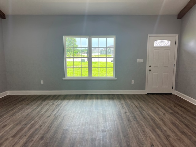 64 Mcintosh Pl, Moultrie, GA 31788 - foyer entrance with dark wood-style flooring and baseboards