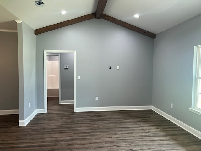 64 Mcintosh Pl, Moultrie, GA 31788 - spare room featuring dark wood-style flooring, baseboards, and recessed lighting