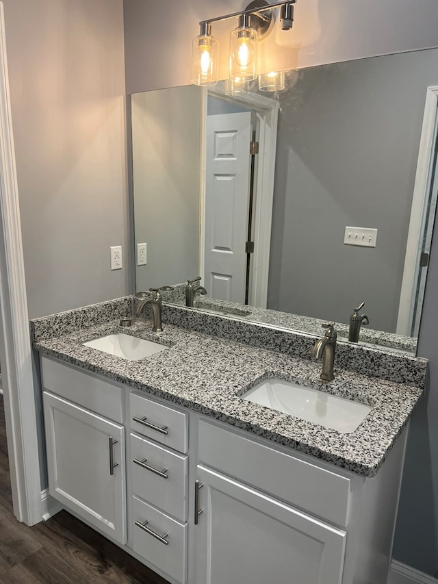 64 Mcintosh Pl, Moultrie, GA 31788 - full bath with double vanity and wood finished floors