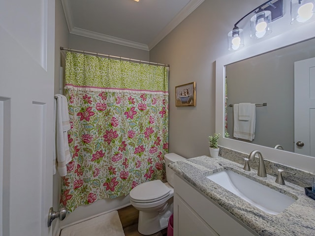 105 Planters Row, Tifton, GA 31793 - bathroom featuring crown molding, toilet, and vanity