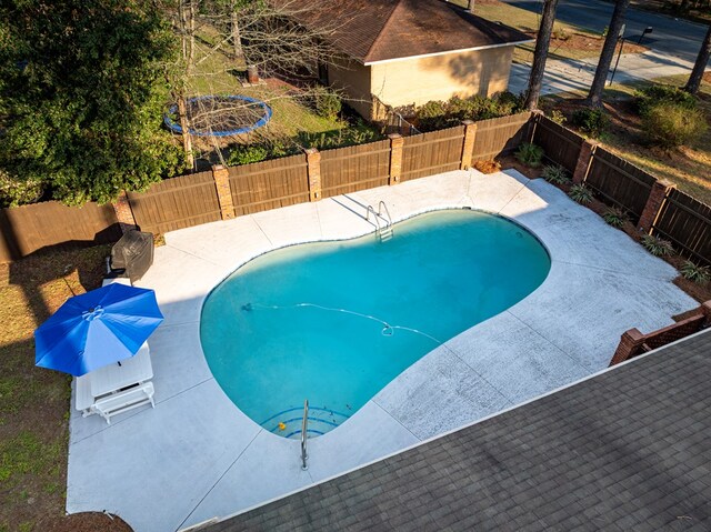 1447 Davis Ave, Tifton, GA 31794 - view of pool with a fenced in pool, a patio area, and a fenced backyard