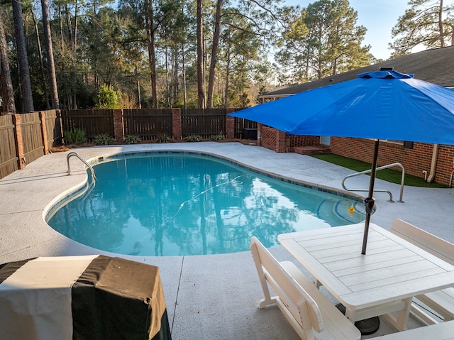 1447 Davis Ave, Tifton, GA 31794 - view of swimming pool featuring a fenced backyard, a fenced in pool, and a patio area