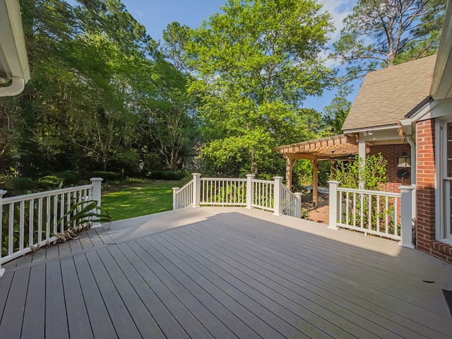 11 Fairway Dr, Tifton, GA 31793 - deck featuring a lawn and a pergola