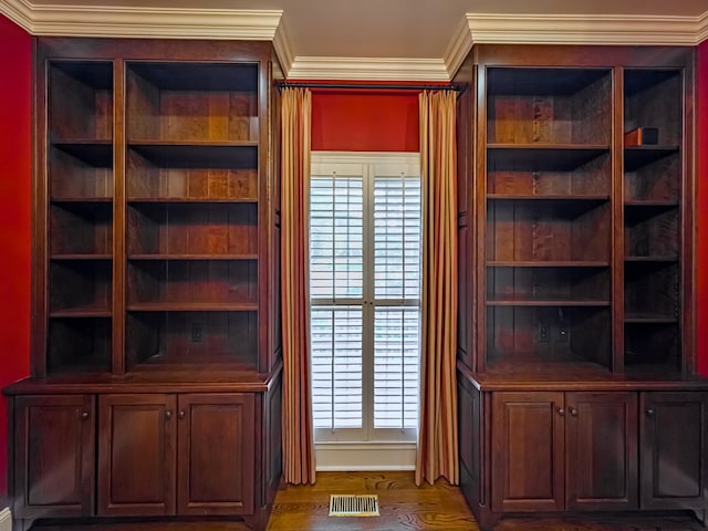 11 Fairway Dr, Tifton, GA 31793 - unfurnished office with visible vents, ornamental molding, and wood finished floors