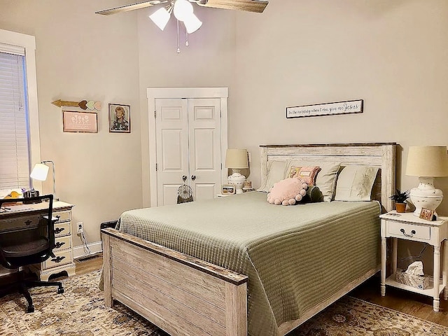 307 E Pinson St, Sylvester, GA 31791 - bedroom featuring a ceiling fan and wood finished floors