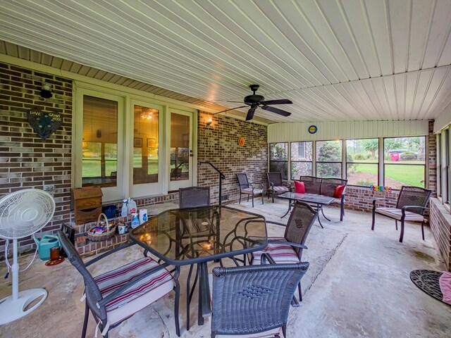 128 Airport Rd, Sylvester, GA 31791 - view of patio / terrace featuring ceiling fan and outdoor dining area