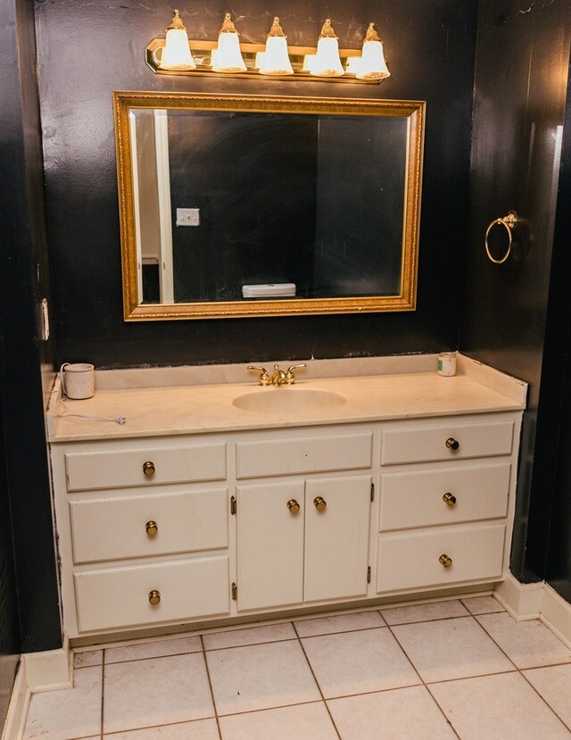 145 Bell Rd, Sylvester, GA 31791 - bathroom featuring vanity, baseboards, and tile patterned flooring