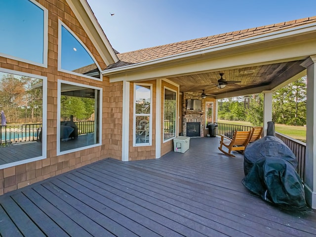 248 Gun Lake Loop, Tifton, GA 31794 - deck featuring ceiling fan