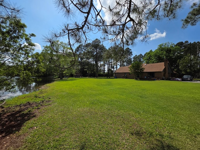 view of green lawn