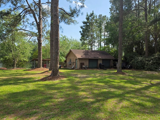 view of grassy yard