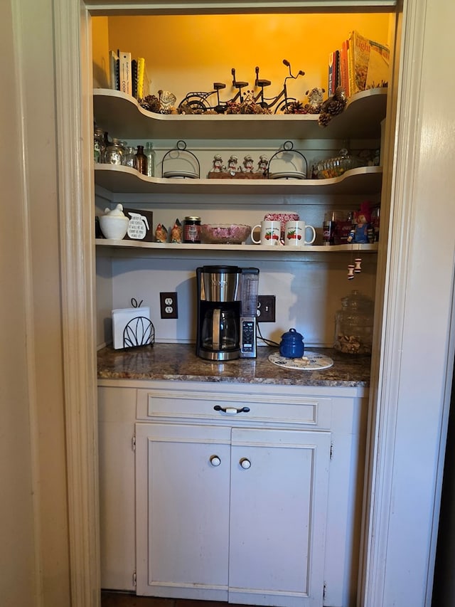 view of bar area