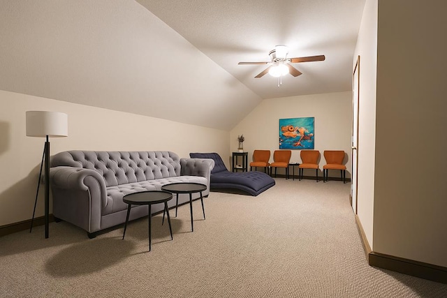 2211 Greenoch Ave, Albany, GA 31721 - bedroom with carpet floors, vaulted ceiling, and a ceiling fan