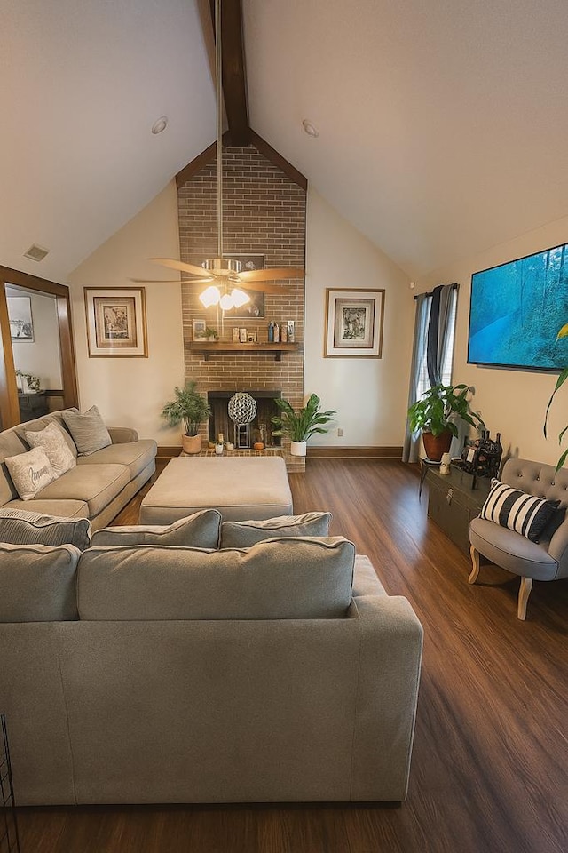2211 Greenoch Ave, Albany, GA 31721 - living room featuring wood finished floors and a fireplace