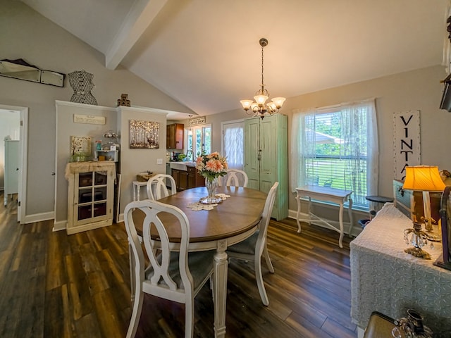 127 Carol Cir, Fitzgerald, GA 31750 - dining area with dark wood-type flooring and a chandelier