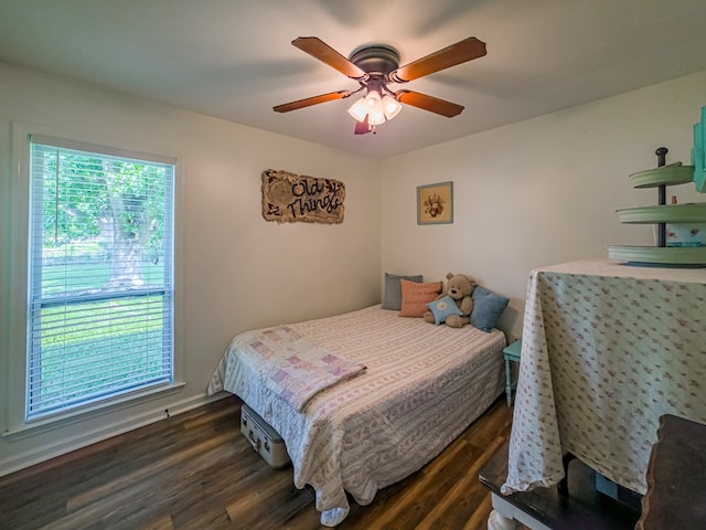127 Carol Cir, Fitzgerald, GA 31750 - bedroom with wood finished floors and ceiling fan