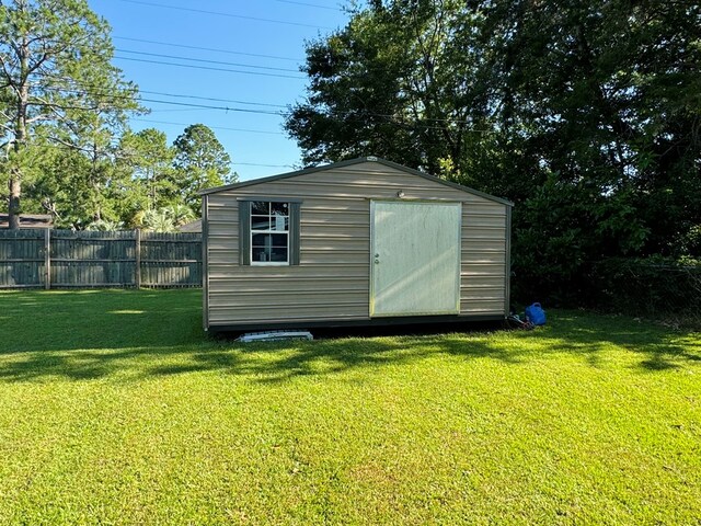 106 Pendley St, Sylvester, GA 31791 - view of shed featuring a fenced backyard