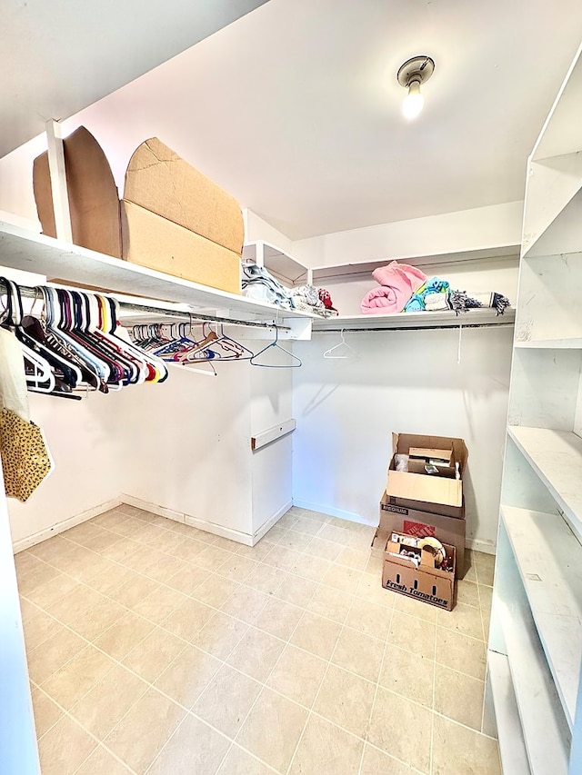 view of walk in closet