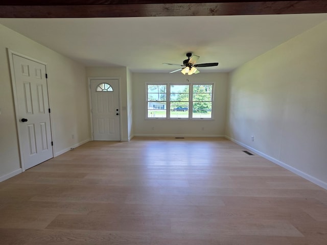124 N Main St, Fitzgerald, GA 31750 - entryway featuring light wood-type flooring and ceiling fan