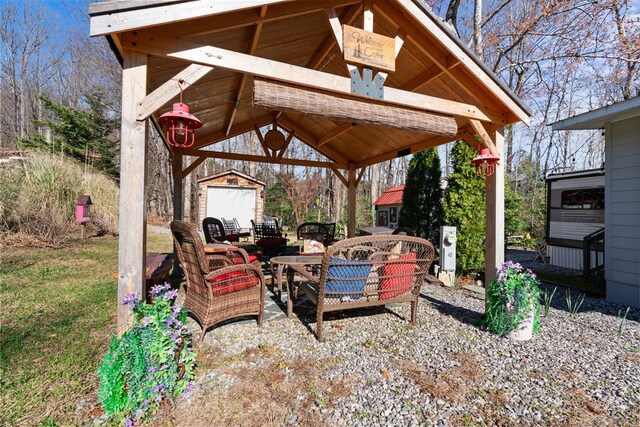 28 Bear Lovers Ct, Cleveland, GA 30528 - view of patio / terrace with a gazebo, an outdoor structure, and outdoor dining area