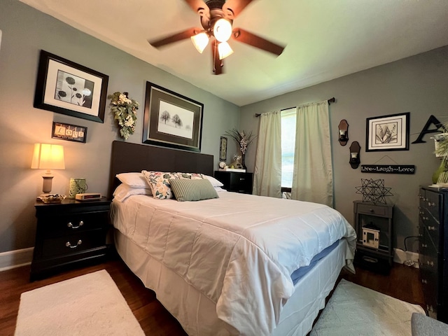 116 Branch Dr, Fitzgerald, GA 31750 - bedroom featuring dark wood-style flooring and a ceiling fan