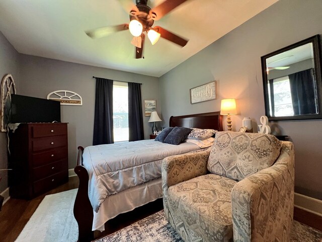 116 Branch Dr, Fitzgerald, GA 31750 - bedroom featuring dark wood-style flooring and ceiling fan