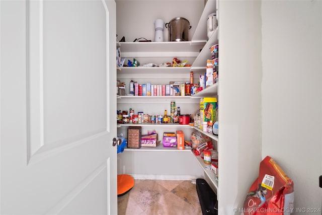 view of pantry