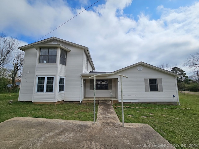 exterior space with a front yard