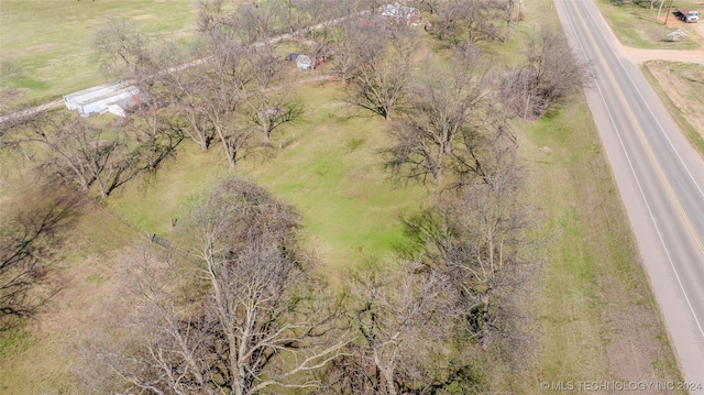 bird's eye view with a rural view