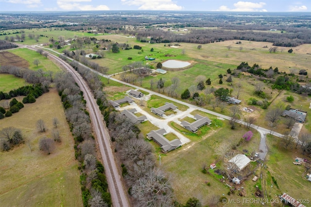 bird's eye view featuring a rural view