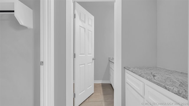 bathroom with tile floors