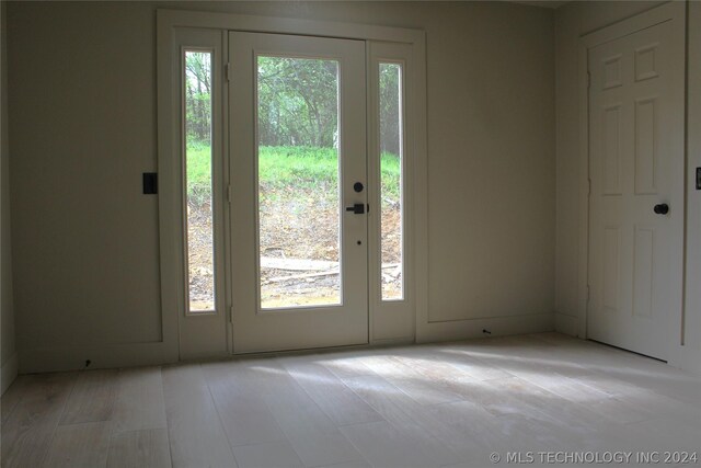 entryway featuring light hardwood / wood-style flooring