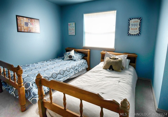 view of carpeted bedroom