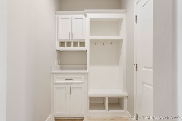 mudroom featuring hardwood / wood-style flooring