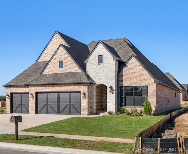 view of front of house with a front yard