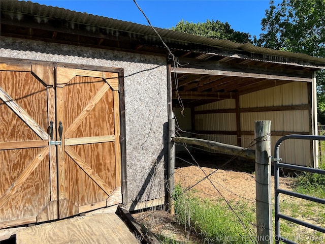 view of horse barn